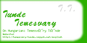 tunde temesvary business card